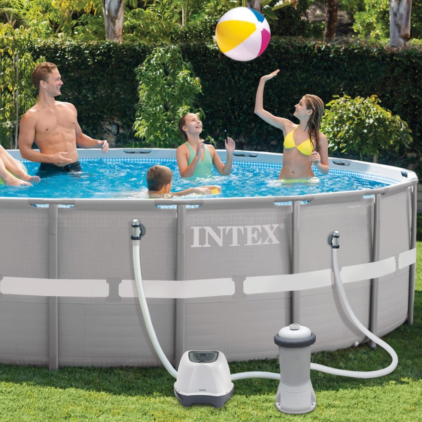 Pack Piscina desmontável retangular Prism Frame de 4 metros com 5 acessórios
