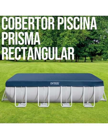 Pack Piscina desmontável retangular Prism Frame de 4 metros com 5 acessórios