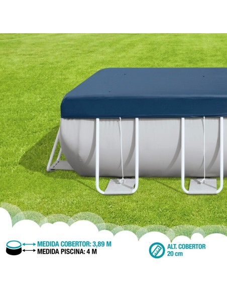 Pack Piscina desmontável retangular Prism Frame de 4 metros com 5 acessórios