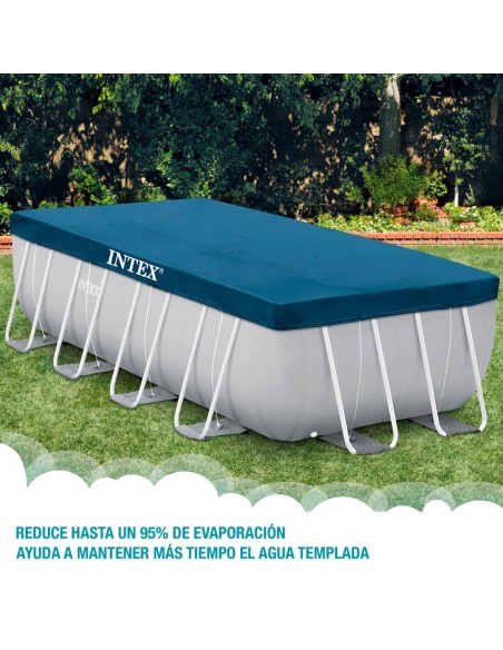 Pack Piscina desmontável retangular Prism Frame de 4 metros com 5 acessórios