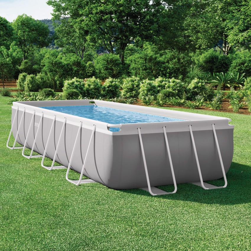 Pack de piscina desmontável retangular Prism Frame de 5 metros com 7 acessórios