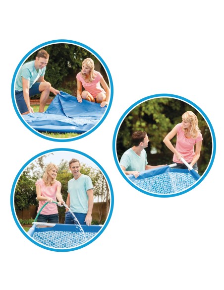 Pack de piscina desmontável retangular Small Frame de 3 metros com 3 acessórios