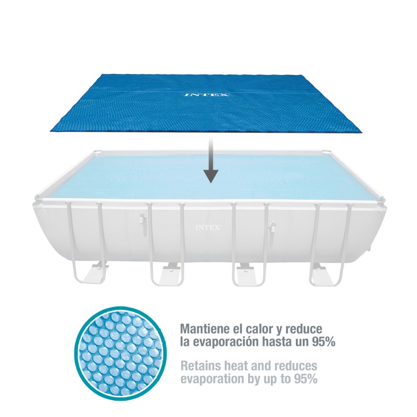 Cobertura solar para piscina retangular de 488x244 cm | INTEX