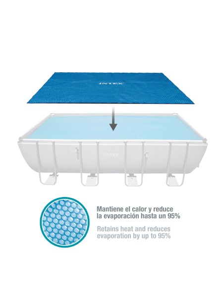 Cobertura solar para piscina retangular de 488x244 cm | INTEX