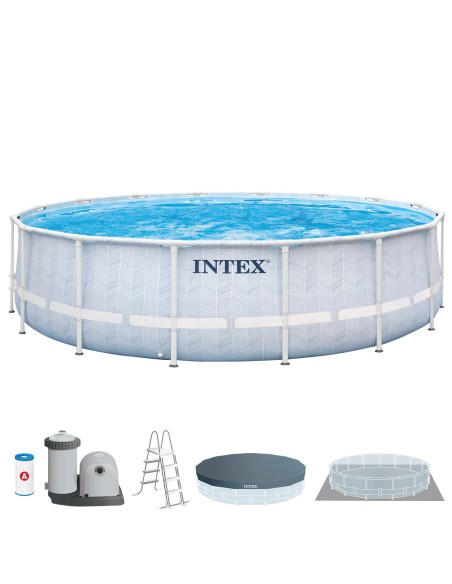 Piscina redonda desmontável modelo Chevron com depuradora | Intex.pt