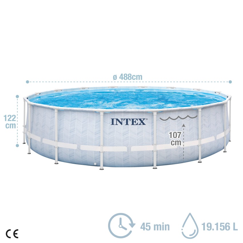 Piscina redonda desmontável modelo Chevron com depuradora | Intex.pt