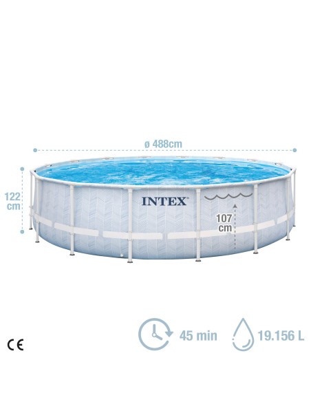 Piscina redonda desmontável modelo Chevron com depuradora | Intex.pt