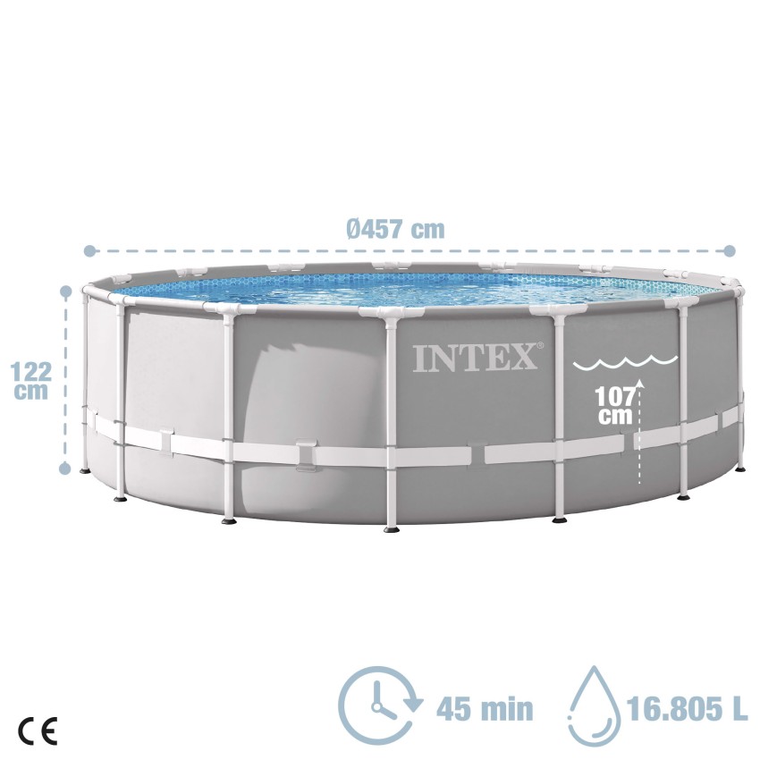 Piscina estrutural redonda - Piscinas desmontáveis | Intex.pt