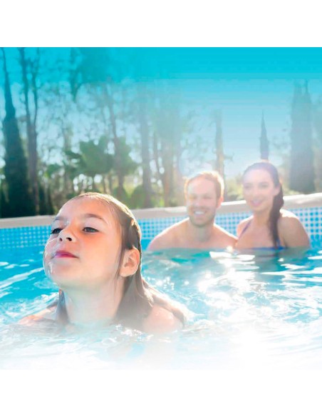 Piscina redonda desmontável 549 cm Design em madeira INTEX | Intex.pt