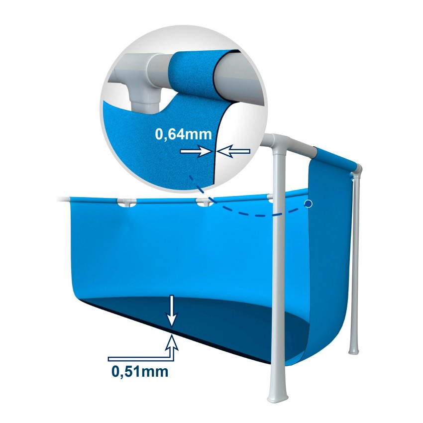 Piscina redonda desmontável 549 cm Design em madeira INTEX | Intex.pt