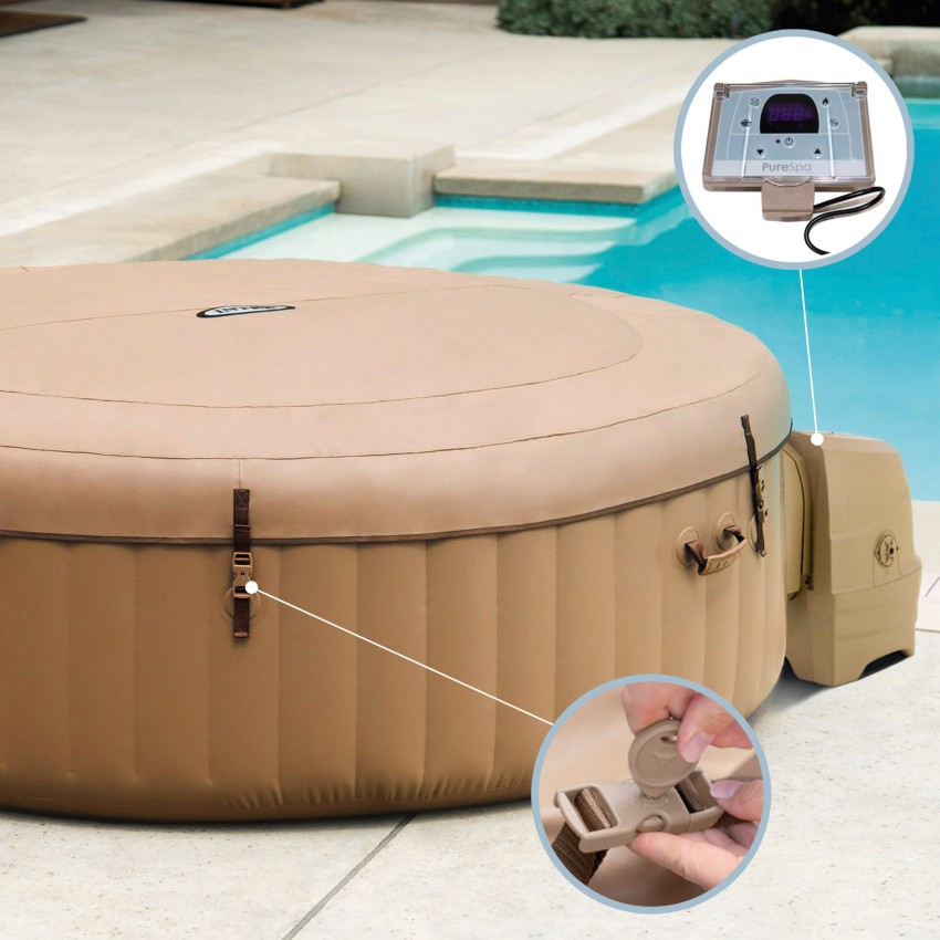 Spas INTEX - Spa inflável Bubbles bege 4 lugares | Intex.pt