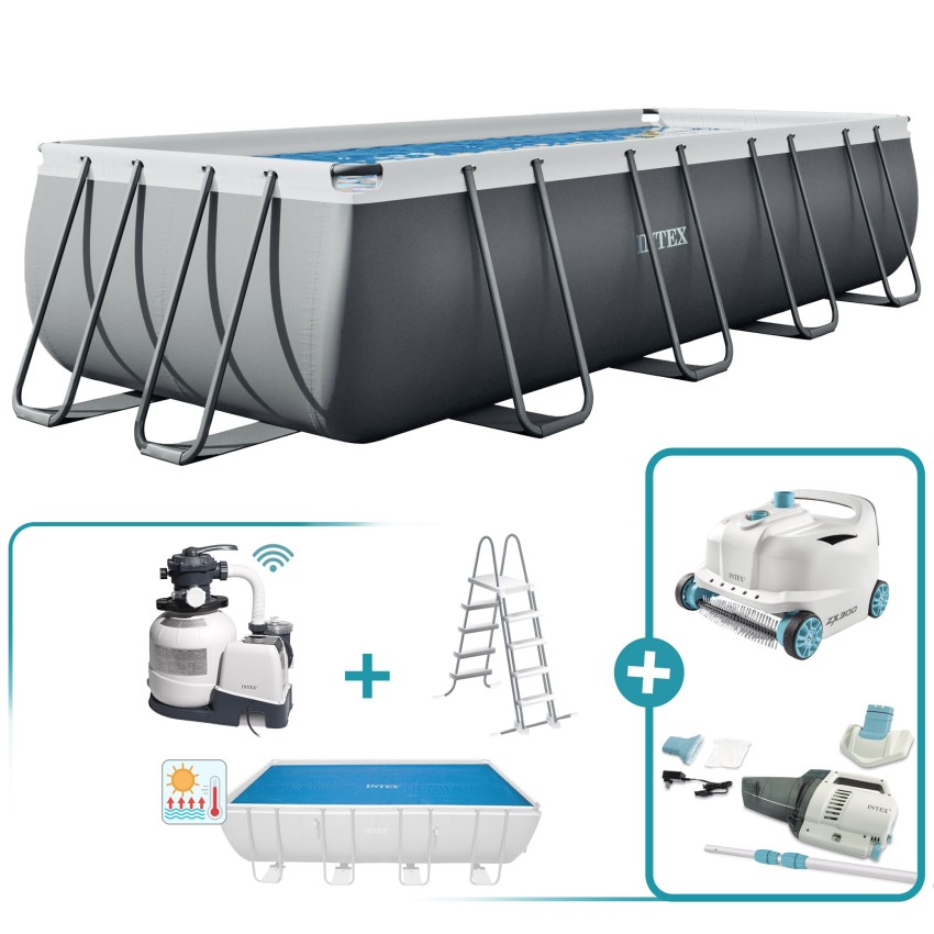 Pack Piscina Ultra XTR Frame 549x274x132 cm com 5 acessórios | INTEX