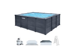 Piscina removível INTEX Painel cinza grafite 4,8 metros
