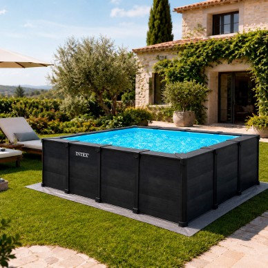 Piscina retangular com painéis Graphyte e filtro areia | Intex.pt 2