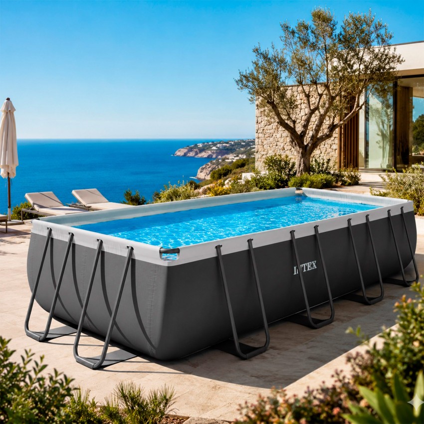 Piscina retangular elevada Ultra XTR de 5,5 metros | INTEX