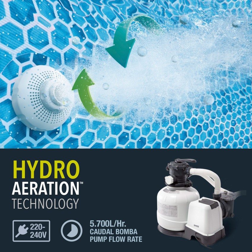 Piscina retangular elevada Ultra XTR de 5,5 metros | INTEX