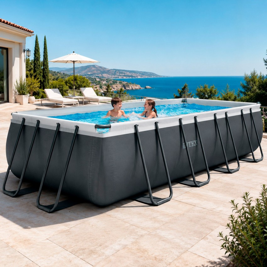 Piscina retangular elevada Ultra XTR de 5,5 metros | INTEX