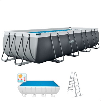 Piscina retangular de 6 metros acima do solo com estrutura Ultra XTR | INTEX