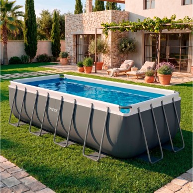 Piscina retangular de 6 metros acima do solo com estrutura Ultra XTR | INTEX 2