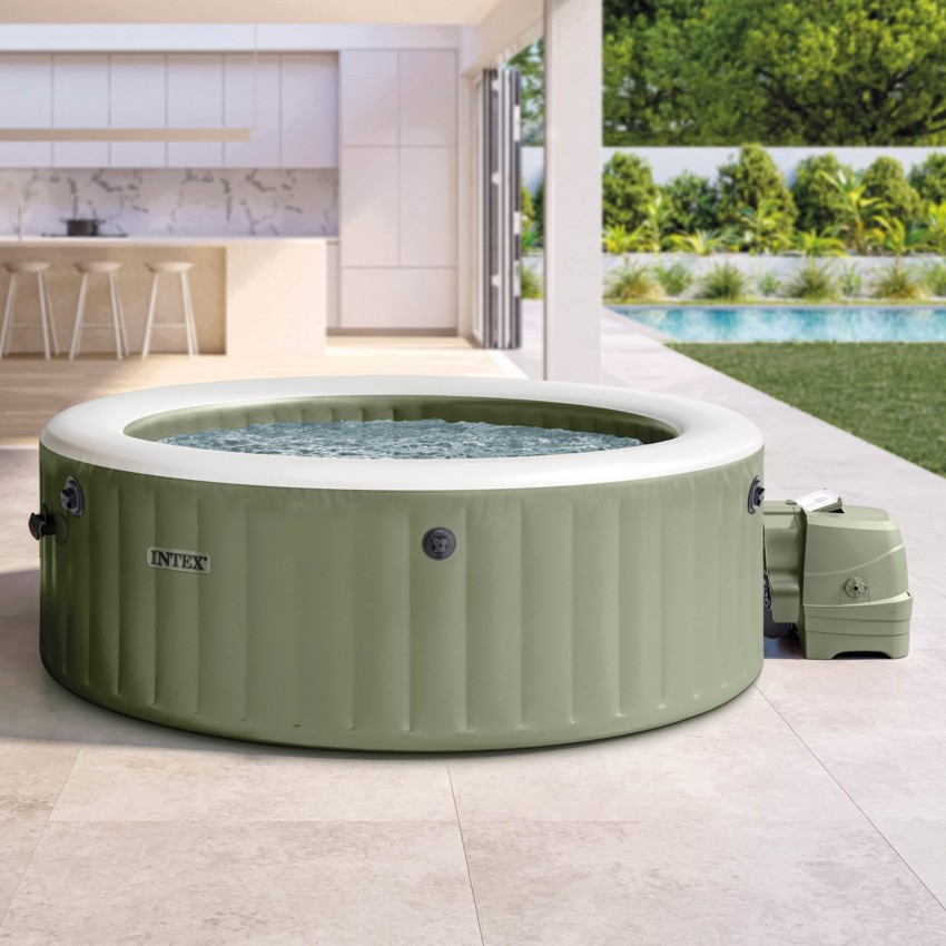 Spa inflável PureSpa Bubbles Verde Oliva para 4 pessoas | INTEX