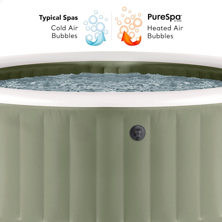 Spa inflável PureSpa Bubbles Verde Oliva para 4 pessoas | INTEX