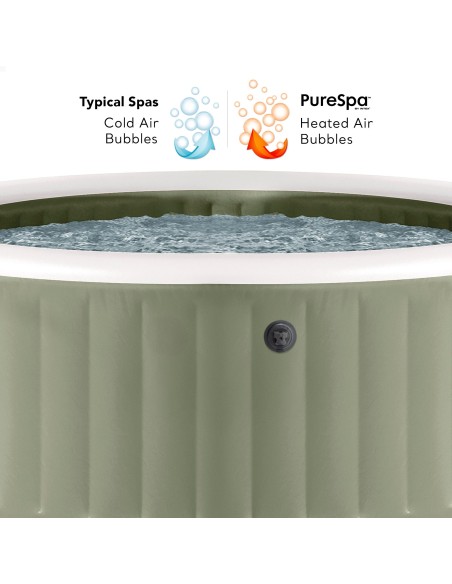 Spa inflável PureSpa Bubbles Verde Oliva para 4 pessoas | INTEX