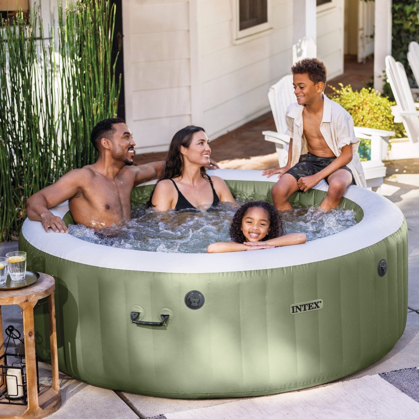 Spa inflável PureSpa Bubbles Verde Oliva para 4 pessoas | INTEX