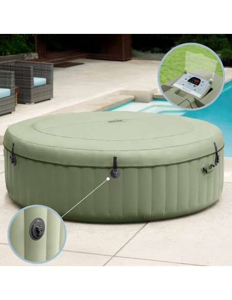 Spa inflável PureSpa Bubbles Verde Oliva para 4 pessoas | INTEX