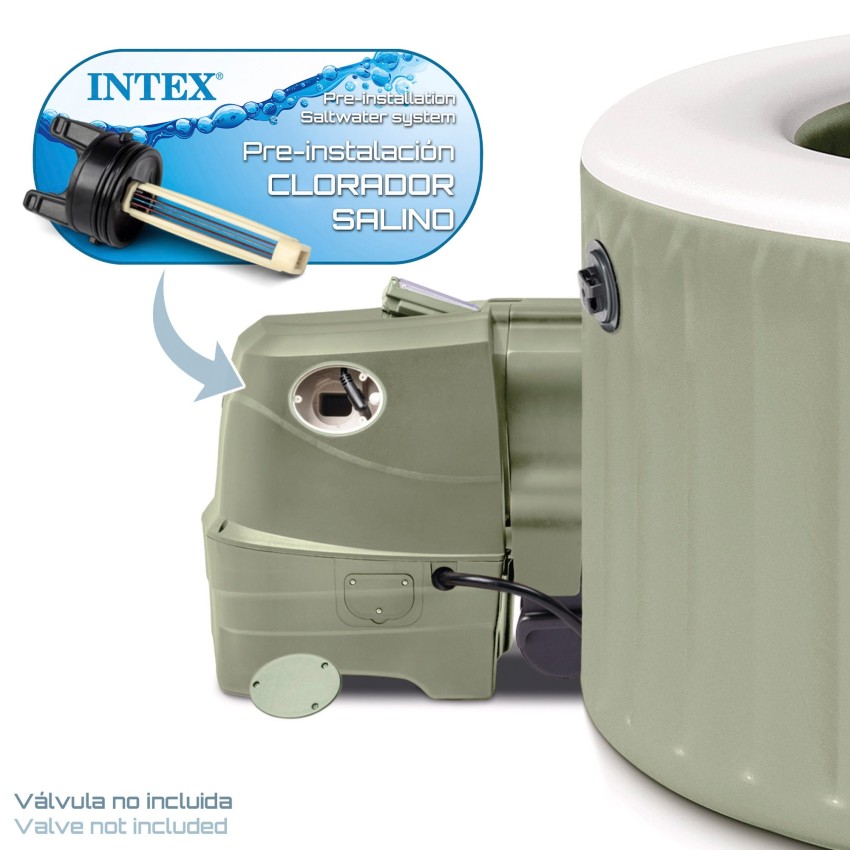 Spa inflável PureSpa Bubbles Verde Oliva para 4 pessoas | INTEX