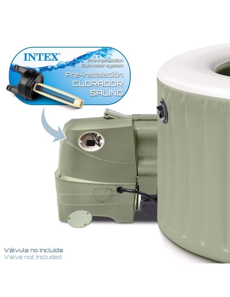 Spa inflável PureSpa Bubbles Verde Oliva para 4 pessoas | INTEX