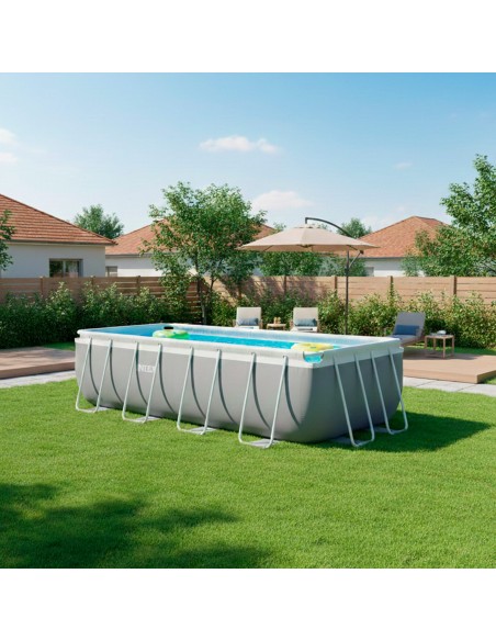 Piscina retangular removível 400x200x122 cm | INTEX