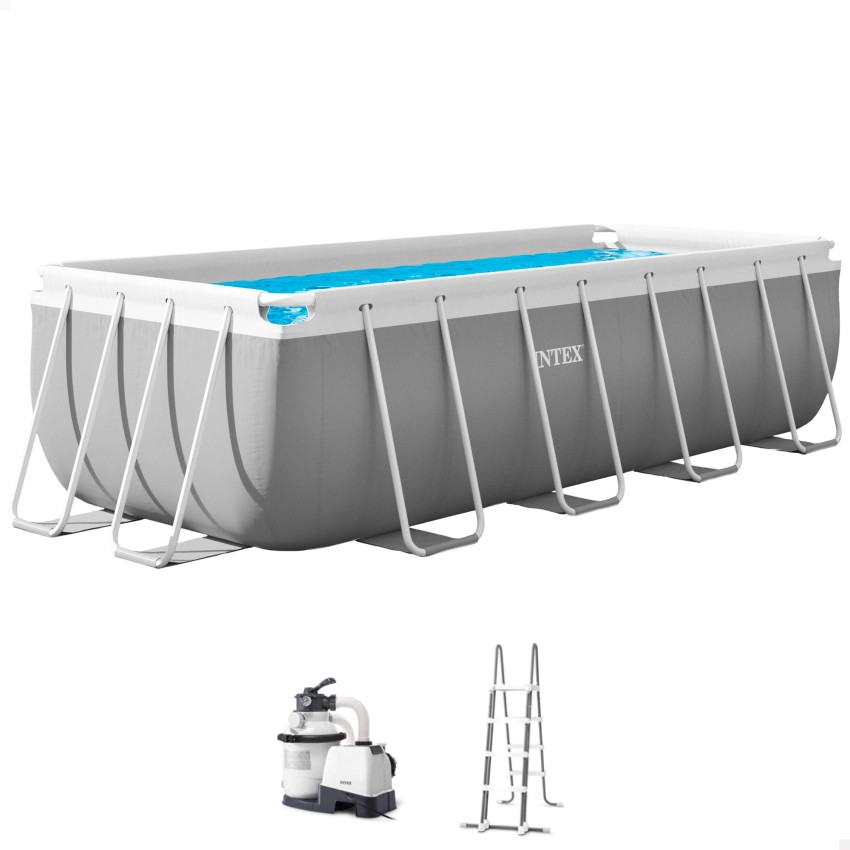Piscina retangular removível 400x200x122 cm | INTEX