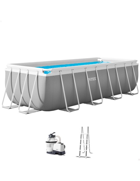 Piscina retangular removível 400x200x122 cm | INTEX
