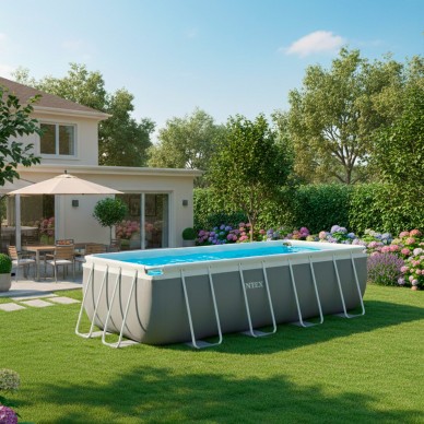 Piscina retangular removível 400x200x122 cm | INTEX 2