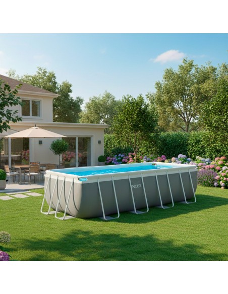 Piscina retangular removível 400x200x122 cm | INTEX