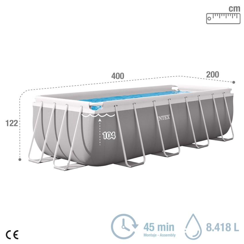 Piscina retangular INTEX - Piscinas com depuradora | Intex.pt