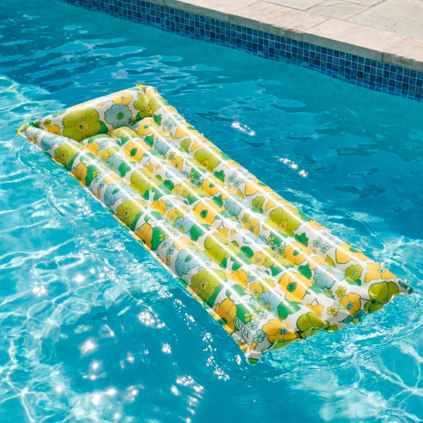 Colchão inflável floral 170x53 cm 60º aniversário | INTEX
