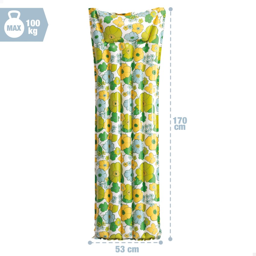 Colchão inflável floral 170x53 cm 60º aniversário | INTEX