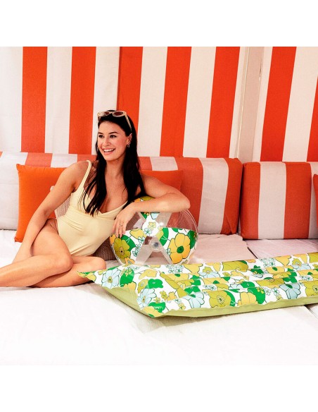 Colchão inflável floral 170x53 cm 60º aniversário | INTEX
