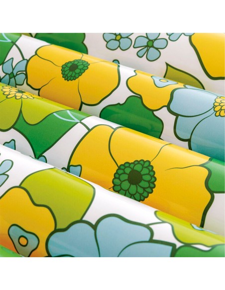 Colchão inflável floral 170x53 cm 60º aniversário | INTEX