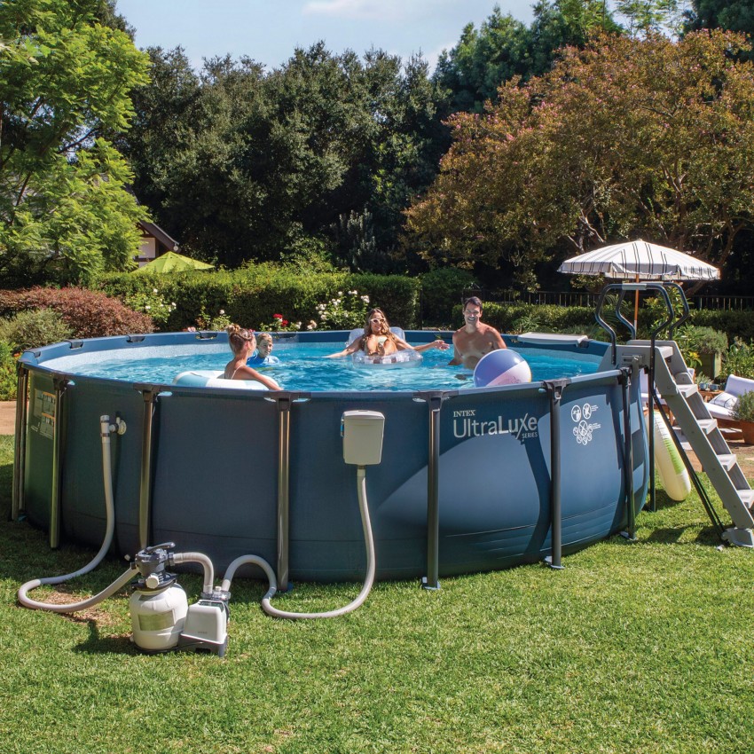 Piscina desmontável D549x132 cm, sistema de filtragem | INTEX
