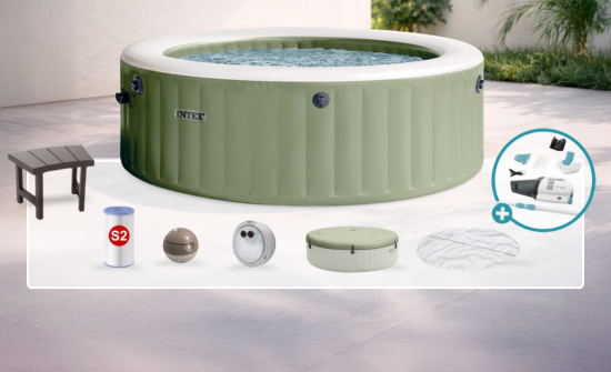Pack Spa hinchable Jet & Bubble Massage 4 personas 5 accesorios